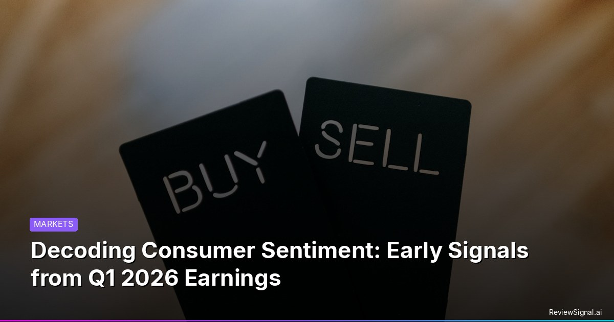 Decoding Consumer Sentiment: Early Signals from Q1 2026 Earnings