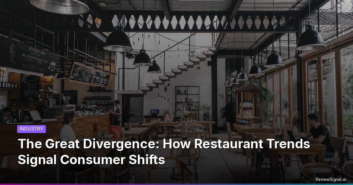 The Great Divergence: How Restaurant Trends Signal Consumer Shifts